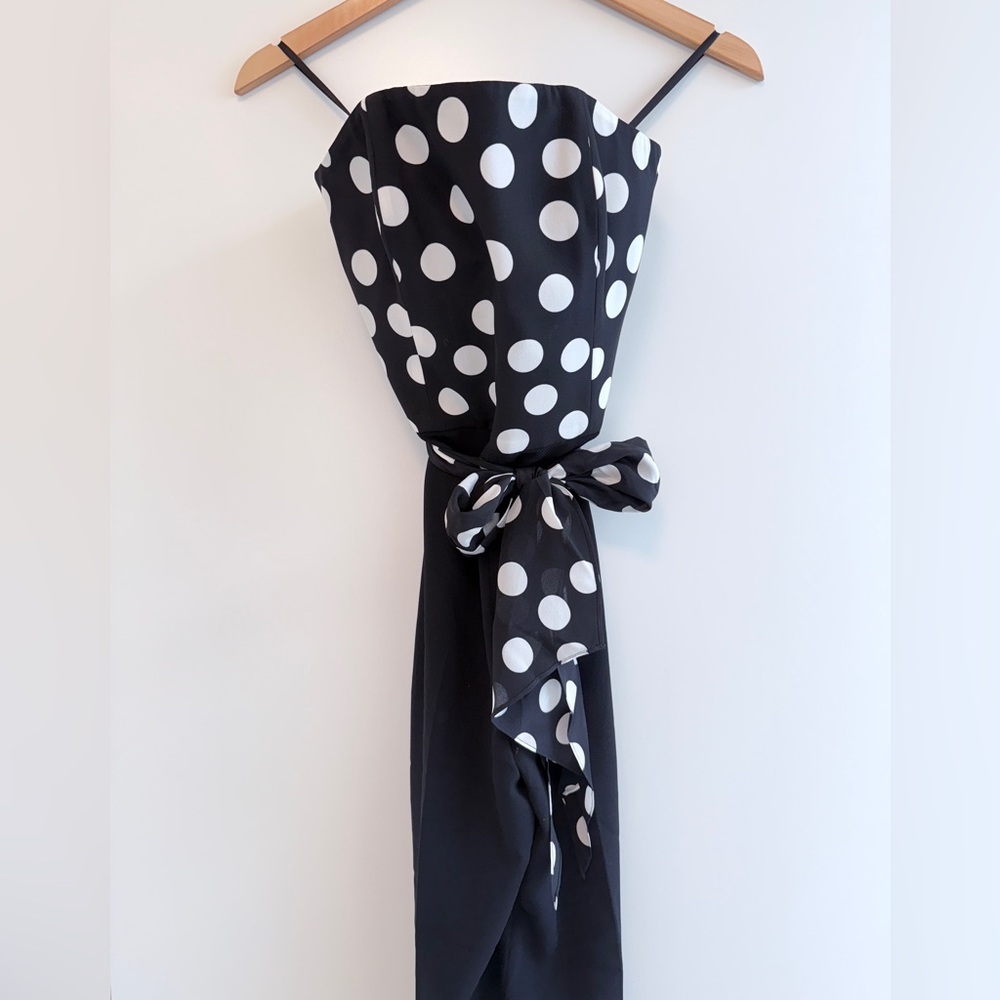 Club Monaco Black and White Polka Dot Jumpsuit